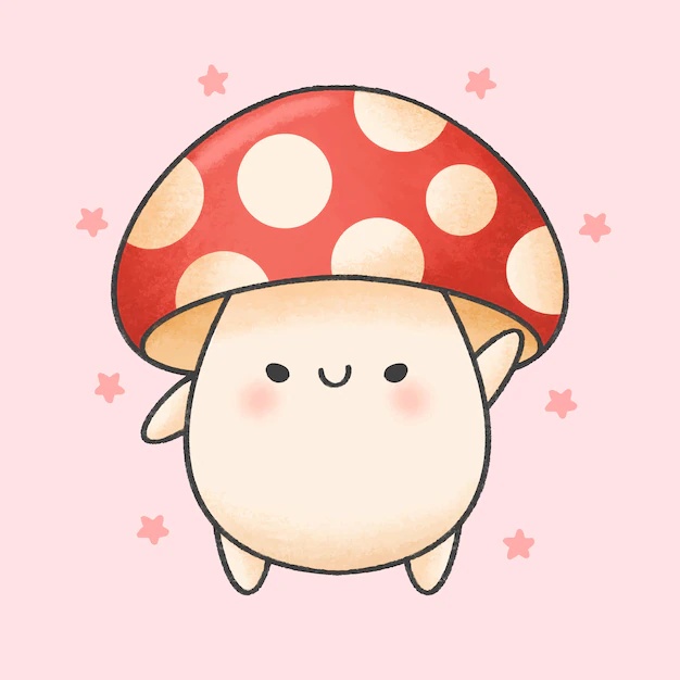 Cute Mushroom Drawing Creative Style