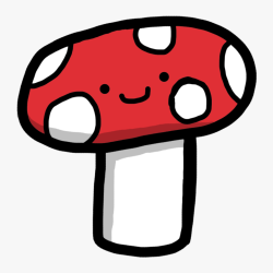 Cute Mushroom Drawing Sketch