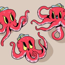 Cute Octopus Drawing Art