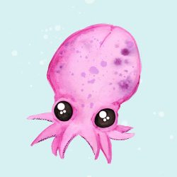 Cute Octopus Drawing Hand drawn