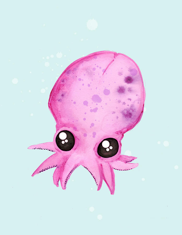 Cute Octopus Drawing Hand drawn