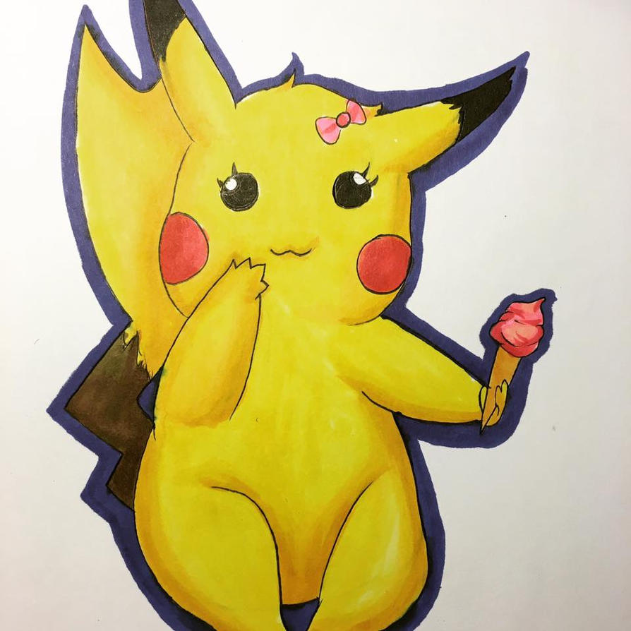 Cute Pikachu Drawing Art