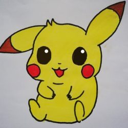 Cute Pikachu Drawing Artistic Sketching