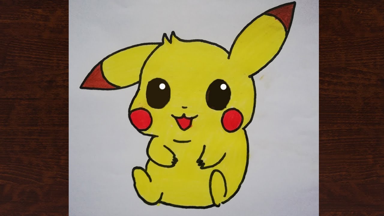 Cute Pikachu Drawing Artistic Sketching