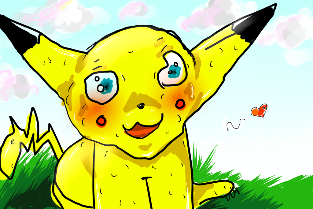 Cute Pikachu Drawing Modern Sketch