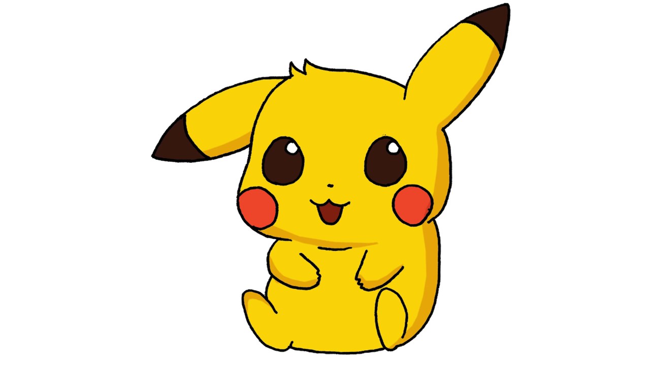 Cute Pikachu Drawing Realistic Sketch