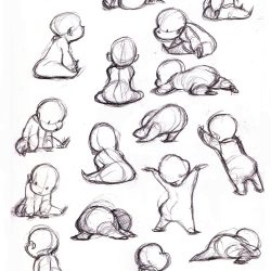 Cute Poses Drawing Image