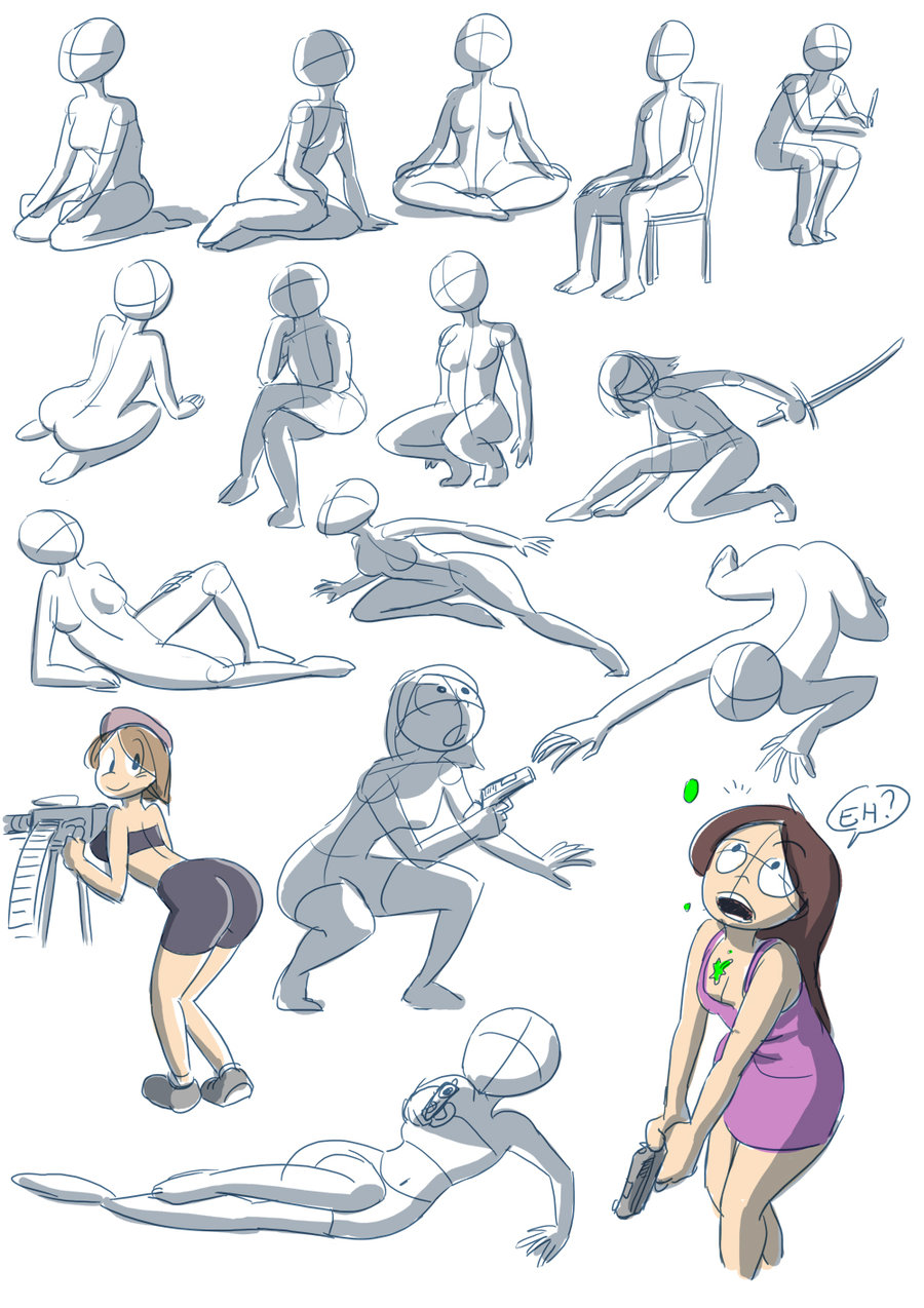 Cute Poses Drawing Picture