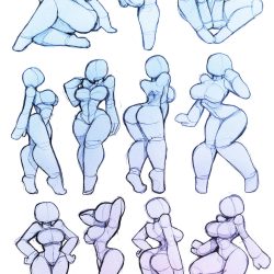 Cute Poses Female Drawing Hand drawn
