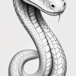 Cute Snake Drawing Art Sketch Image