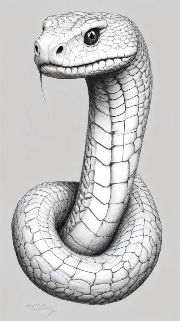 Cute Snake Drawing Sketch Photo