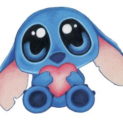 Cute Stitch Drawing Intricate Artwork