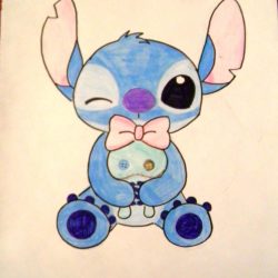 Cute Stitch Drawing Modern Sketch