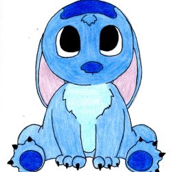 Cute Stitch Drawing Sketch