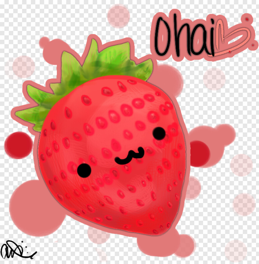Cute Strawberry Drawing Art