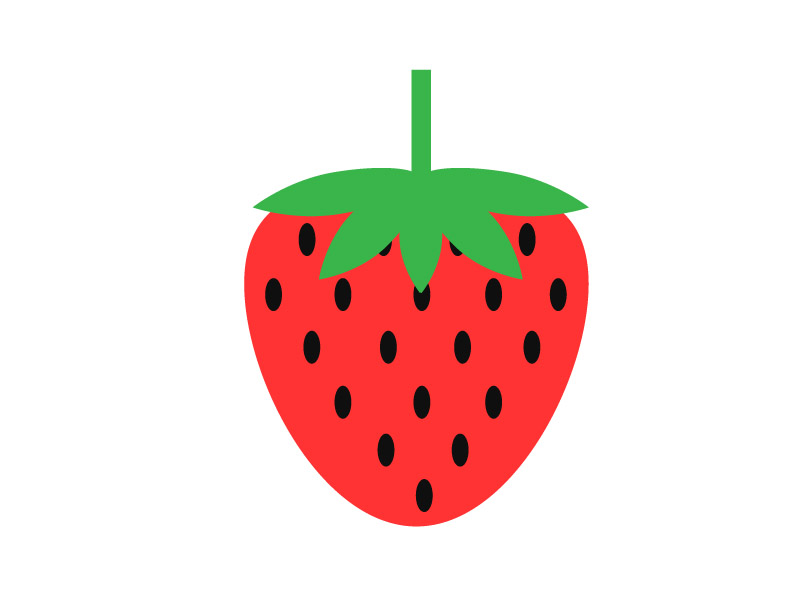 Cute Strawberry Drawing Artistic Sketching