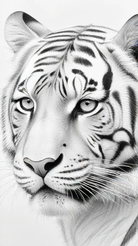 Cute Tiger Drawing Sketch Image