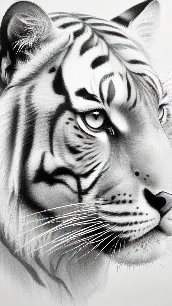 Cute Tiger Drawing Sketch Picture