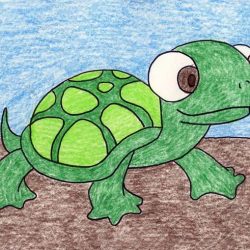 Cute Turtle Drawing Sketch