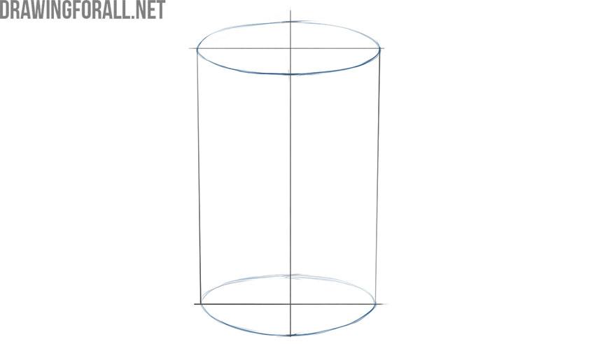 Cylinder Drawing Artistic Sketching