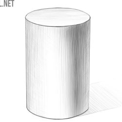 Cylinder Drawing Realistic Sketch