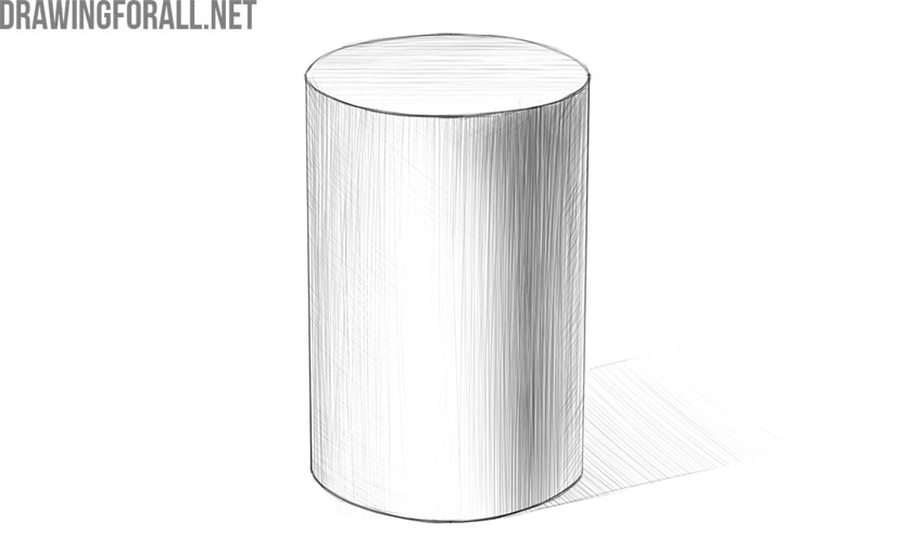 Cylinder Drawing Realistic Sketch