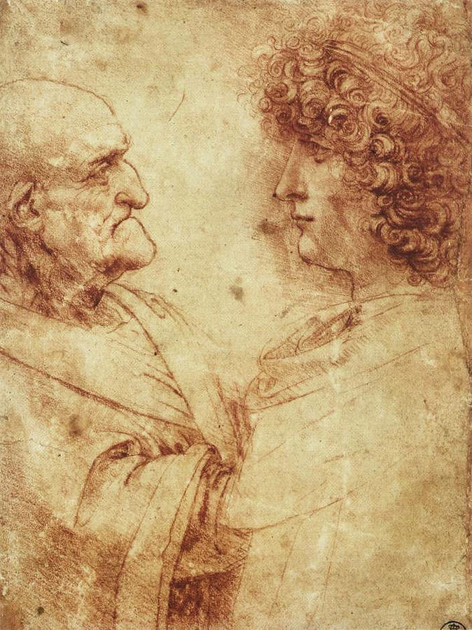 Da Vinci Man Drawing Sketch