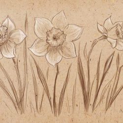 Daffodil Drawing Amazing Sketch