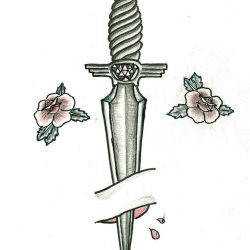 Dagger Drawing Artistic Sketching