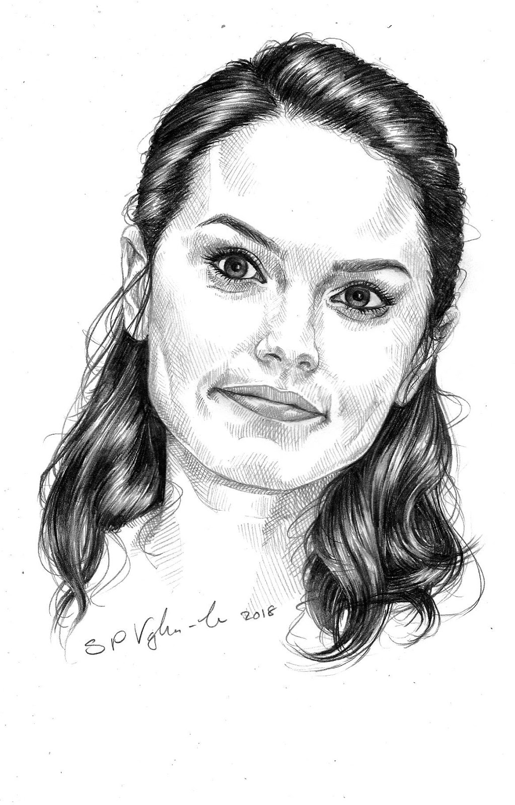 Daisy Ridley Drawing Artistic Sketching
