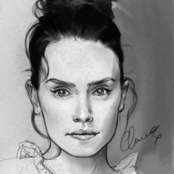 Daisy Ridley Drawing Creative Style