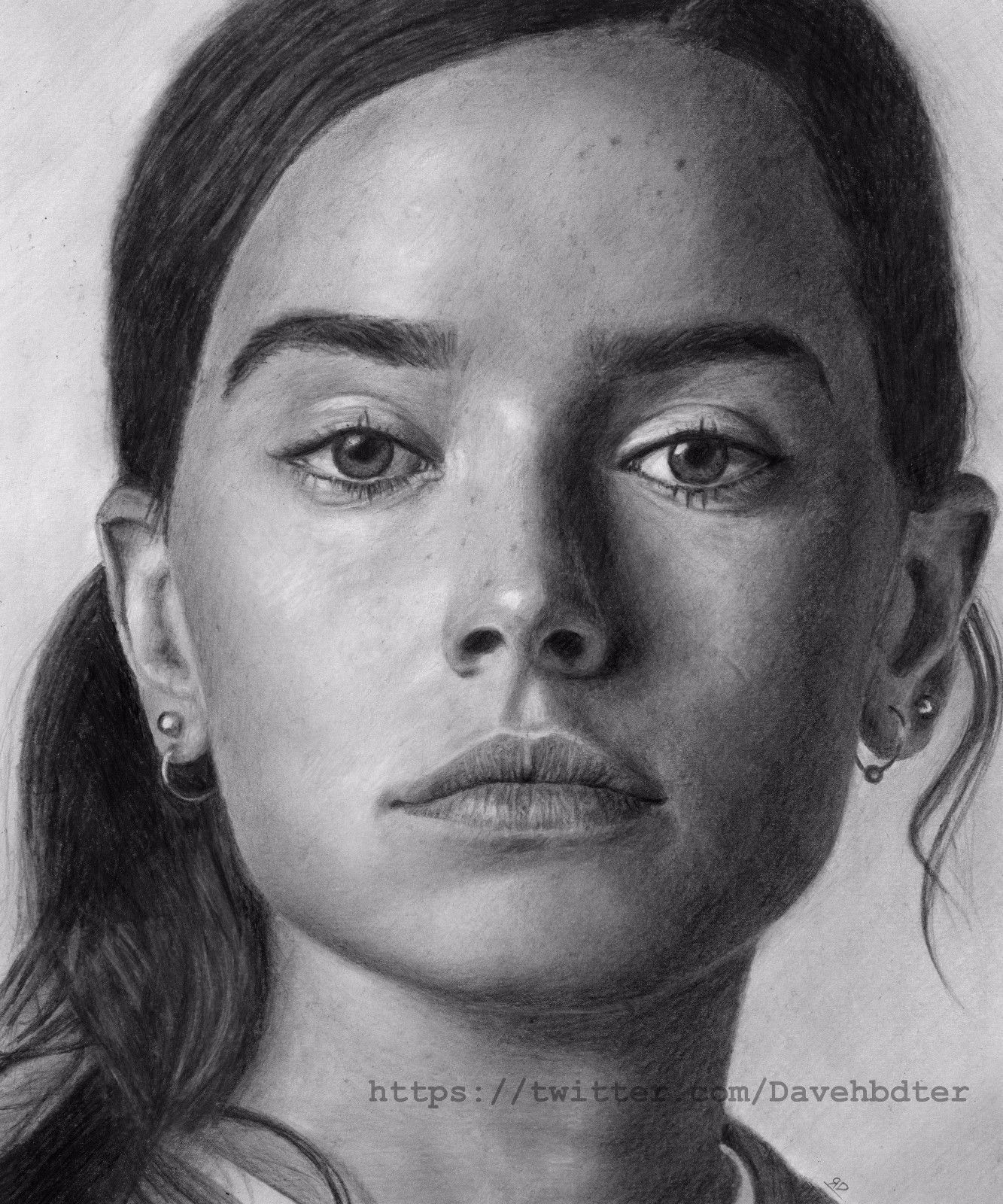 Daisy Ridley Drawing Detailed Sketch