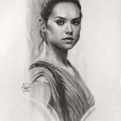 Daisy Ridley Drawing Hand drawn