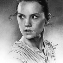 Daisy Ridley Drawing Professional Artwork