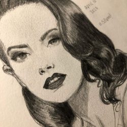 Daisy Ridley Drawing Unique Art