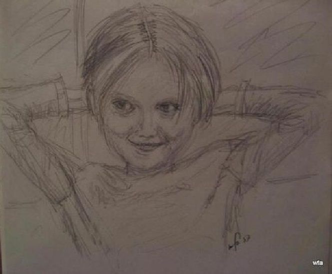 Dakota Fanning Drawing Modern Sketch