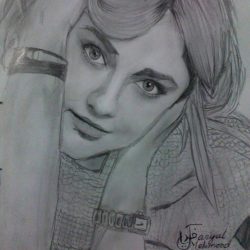 Dakota Fanning Drawing Professional Artwork