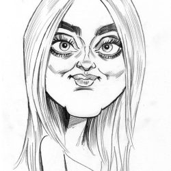 Dakota Fanning Drawing Realistic Sketch