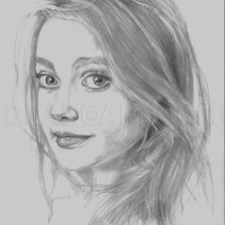 Dakota Fanning Drawing Sketch