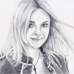 Dakota Fanning Drawing Stunning Sketch