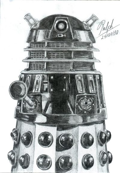 Dalek, Cybernetic, Time-Lord, Exterminate, Sci-Fi Drawing