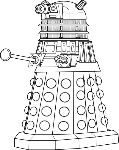 Dalek, Cybernetic, Time-Lord, Exterminate, Sci-Fi Drawing