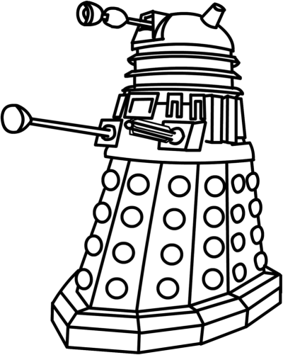 Dalek, Robotic, Exterminate, Villain, Alien Drawing