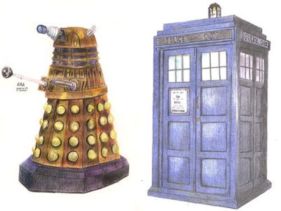 Dalek, Cybernetic, Time-Lord, Exterminate, Sci-Fi Drawing