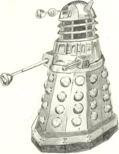 Dalek, Exterminate, Villain, Futuristic, Cybernetic Drawing