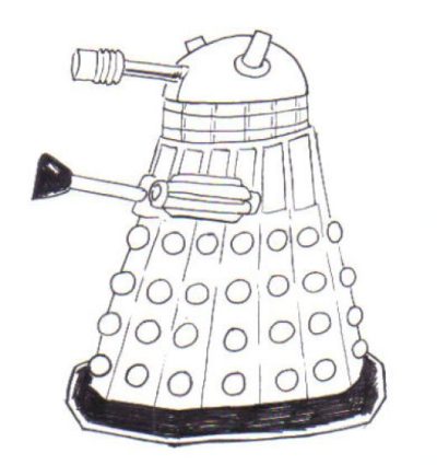 Dalek, Sci-Fi, Cybernetic, Exterminate, Alien Drawing