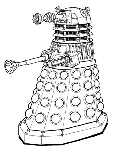 Dalek, Time-travel, Villain, Alien, Robot Drawing