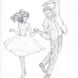 Dance Drawing Artistic Sketching