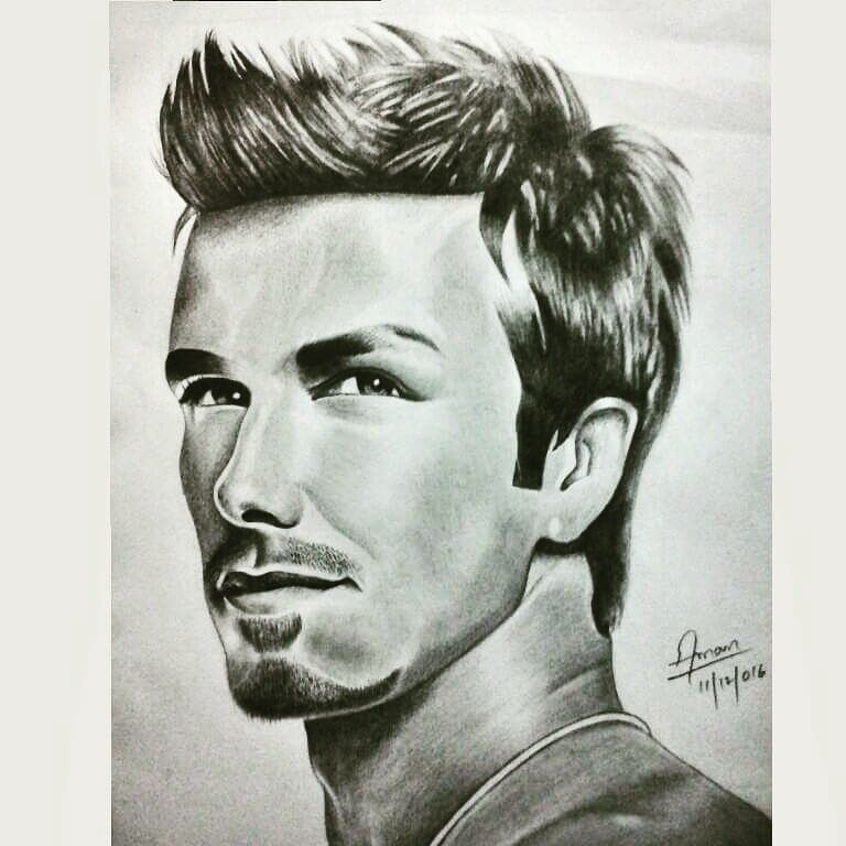 David Beckham Drawing Amazing Sketch