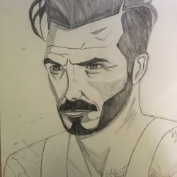 David Beckham Drawing Artistic Sketching